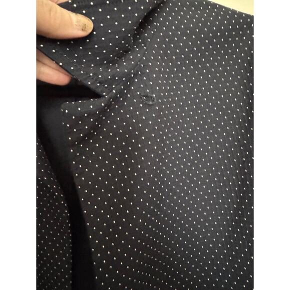 Pendelton Cropped Jacket Cotton Navy Blue w/ White Polka Dots Women’s Size Large - Picture 4 of 7
